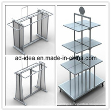 Adjustable Chrome Garment Flooring Display Stand/Display Rack